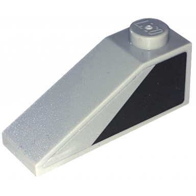 light bluish gray slope 33 3 x 1 with black trapezoid pattern model right side sticker - set 76917