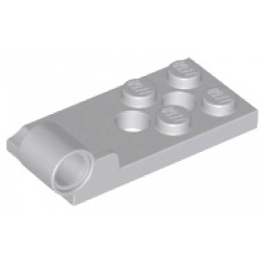 light bluish gray hinge plate 2 x 4 with pin hole and 2 holes - bottom