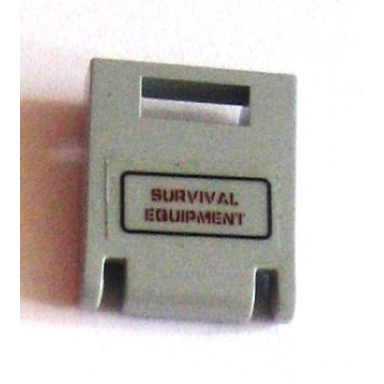 light bluish gray container box 2 x 2 x 2 door with slot with survival equipment pattern sticker - set 7477