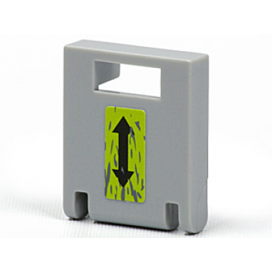 light bluish gray container box 2 x 2 x 2 door with slot with black double arrow and splatters on lime background pattern sticker - set 8963