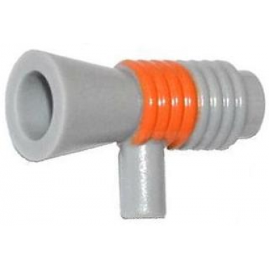 light bluish gray minifigure utensil loudhailer megaphone with orange stripe pattern