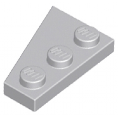 light bluish gray wedge plate 3 x 2 right