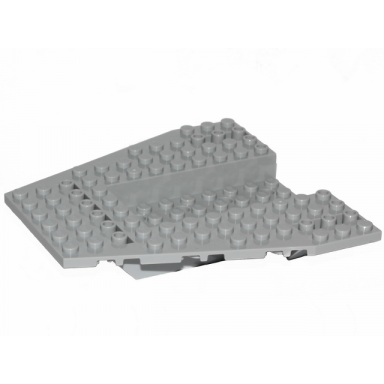 light bluish gray vehicle base 12 x 12 x 1 1 3 with 8 x 4 recessed center and 8 holes