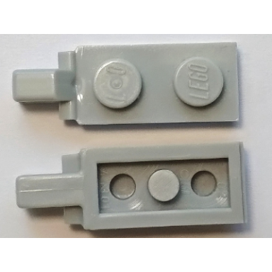 light bluish gray hinge plate 1 x 2 locking with 1 finger on end with bottom groove