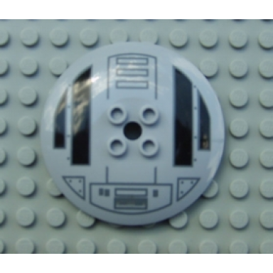 light bluish gray dish 6 x 6 inverted radar - hollow studs with sw tie advanced hatch pattern