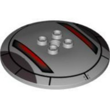 light bluish gray dish 6 x 6 inverted radar - hollow studs with sw sith infiltrator pattern