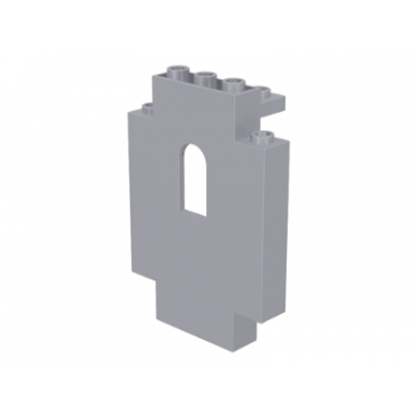 light bluish gray panel 2 x 5 x 6 wall with window