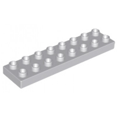 light bluish gray duplo plate 2 x 8