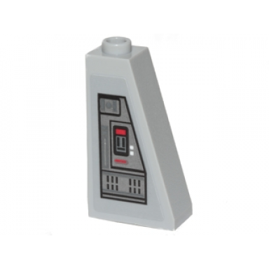 light bluish gray slope 75 2 x 1 x 3 with sw control panel pattern model left side sticker - set 75171