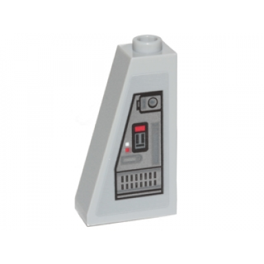 light bluish gray slope 75 2 x 1 x 3 with sw control panel pattern model right side sticker - set 75171