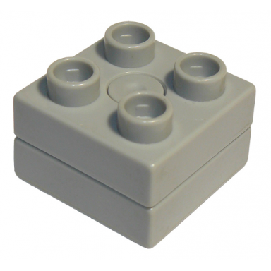 light bluish gray duplo turntable swivel 2 x 2 with square top