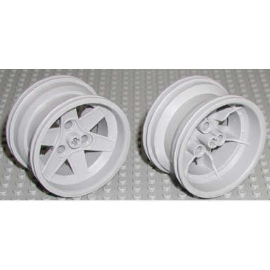 light bluish gray wheel 56mm d x 34mm technic racing medium 3 pin holes