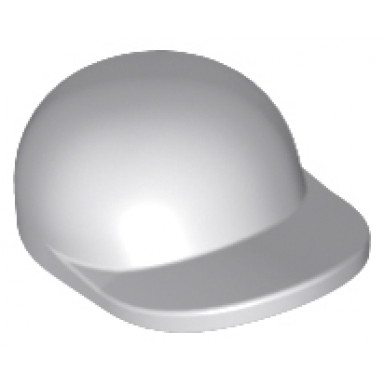 light bluish gray minifigure headgear cap - short curved bill