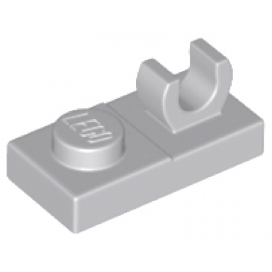 light bluish gray plate modified 1 x 2 with open o clip on top