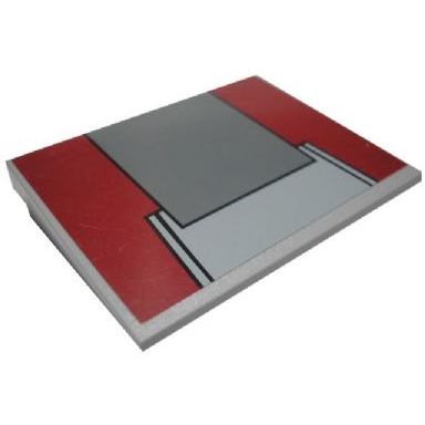 light bluish gray slope 10 6 x 8 with sw at-te top armor plate pattern sticker - set 7675