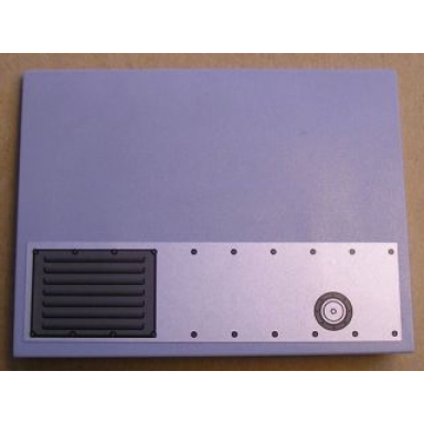 light bluish gray slope 10 6 x 8 with air vent and rivets pattern model right side sticker - set 8635