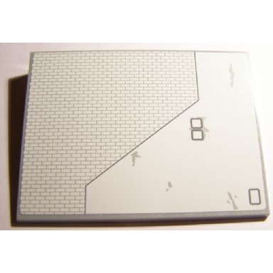 light bluish gray slope 10 6 x 8 with sw red five x-wing starfighter lower left wing panel pattern sticker - set 10240