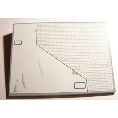 light bluish gray slope 10 6 x 8 with sw red five x-wing starfighter lower right wing panel pattern sticker - set 10240