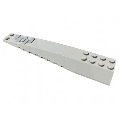 light bluish gray wedge 16 x 4 triple curved with reinforcements with bricks pattern 1 sticker - set 71040
