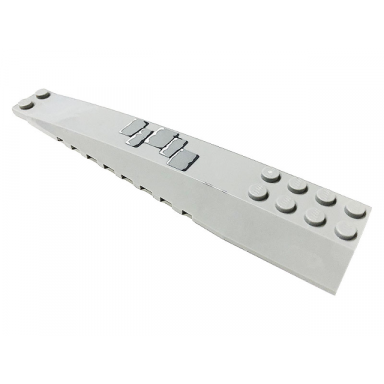 light bluish gray wedge 16 x 4 triple curved with reinforcements with bricks pattern 3 sticker - set 71040
