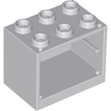 light bluish gray container cupboard 2 x 3 x 2 - hollow studs