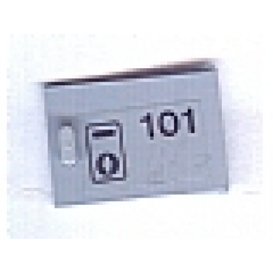 light bluish gray container cupboard 2 x 3 x 2 door with 101 and keyhole pattern sticker - set 6597