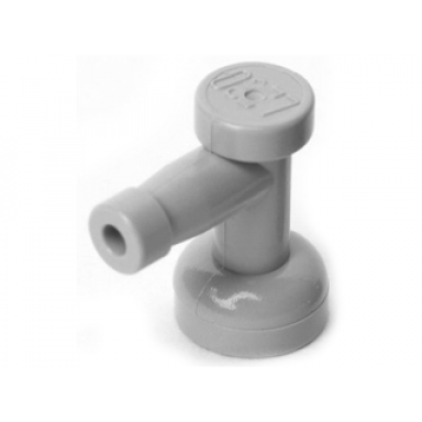 light bluish gray tap 1 x 1 with hole in nozzle end