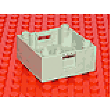 light bluish gray duplo container box 4 x 4 with studs on corners