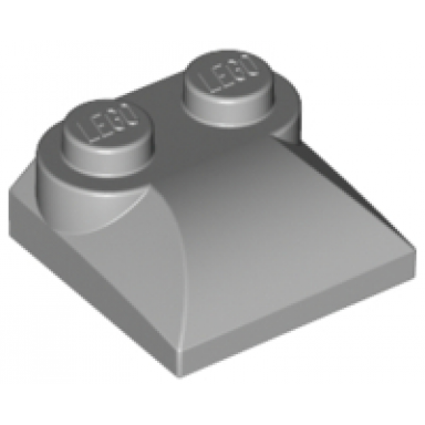 light bluish gray slope curved 2 x 2 x 2 3 with 2 studs and curved sides