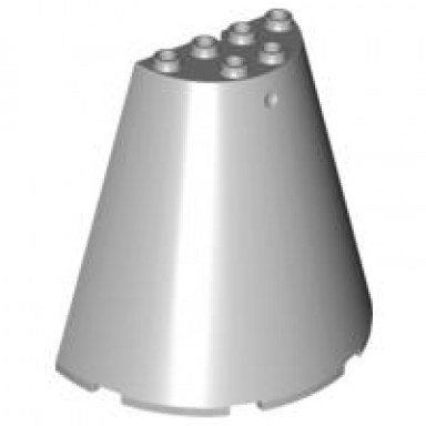 light bluish gray cone half 8 x 4 x 6