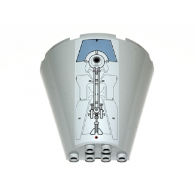 cone half 8 x 4 x 6 with sw escape pod pattern sticker - set 9490