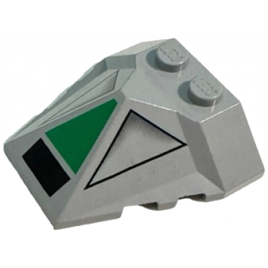 light bluish gray wedge 4 x 4 x 1 1 3 pyramid center with sw clone walker pattern