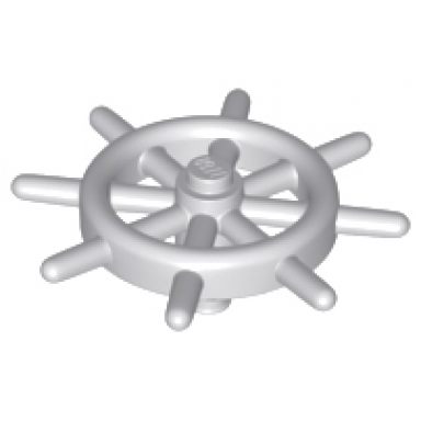 light bluish gray boat ships wheel with slotted pin