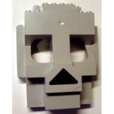 light bluish gray rock skull 4 x 10 x 10 panel