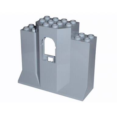 light bluish gray panel 3 x 8 x 6 with window