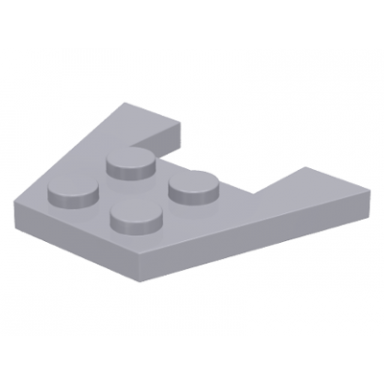 light bluish gray wedge plate 3 x 4 without stud notches