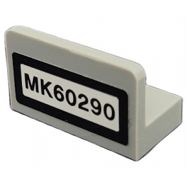 light bluish gray panel 1 x 2 x 1 with mk60290 pattern sticker - set 60290