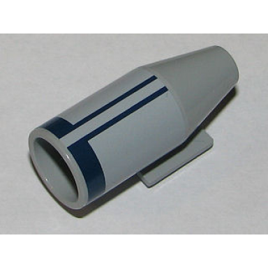 engine smooth large 2 x 2 thin top plate with 2 dark blue stripes on light bluish gray background pattern sticker - set 8128