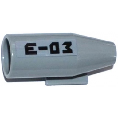 light bluish gray engine smooth large 2 x 2 thin top plate with e-03 pattern model left side sticker - set 60093
