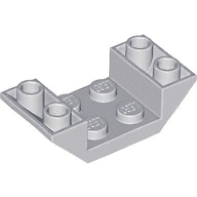 light bluish gray slope inverted 45 4 x 2 double with 2 x 2 cutout