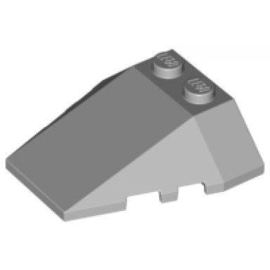 light bluish gray wedge 4 x 4 triple with stud notches