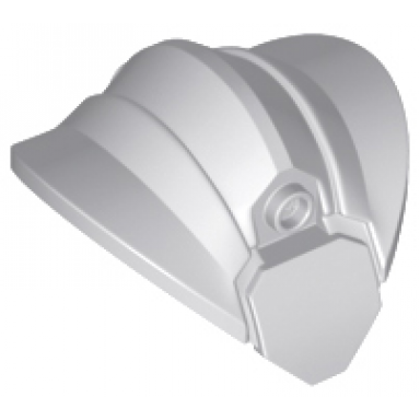 light bluish gray large figure armor shoulder - 2 x 4 brick base with curved ends and side studs