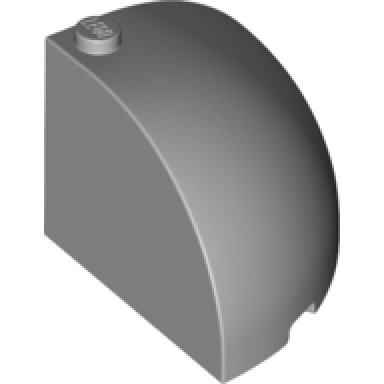 light bluish gray brick round corner 4 x 4 x 2 2 3 dome top