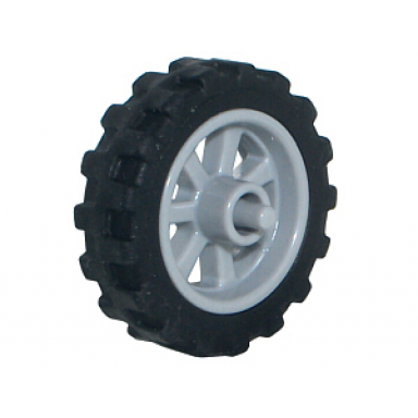light bluish gray wheel 15mm d x 6mm city motorcycle with black tire 21mm d x 6mm city motorcycle 50862 50861