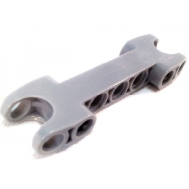 light bluish gray technic axle and pin connector 2 x 7 with 2 ball joint sockets rounded ends