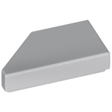 light bluish gray tile modified 1 x 2 wedge right