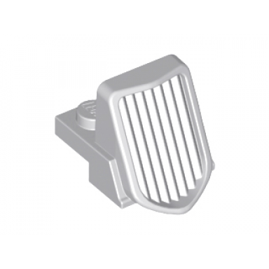 light bluish gray vehicle grille 1 x 2 x 2 2 3 sloping
