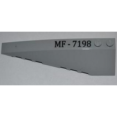 light bluish gray wedge 10 x 3 left with mf-7198 pattern sticker - set 7198
