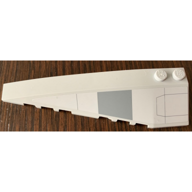 light bluish gray wedge 10 x 3 left with sw imperial assault carrier hull plates pattern sticker - set 75106