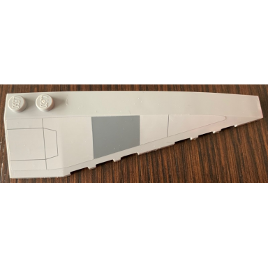 light bluish gray wedge 10 x 3 right with sw imperial assault carrier hull plates pattern sticker - set 75106
